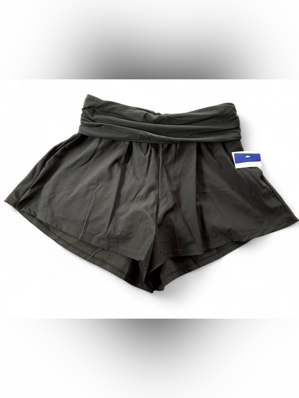 JoyLab Foldover High-Waist Lounge Shorts - Black
